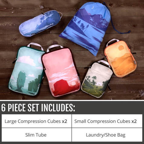9 Pcs Packing Cubes for Travel Accessories ,Travel Cubes for