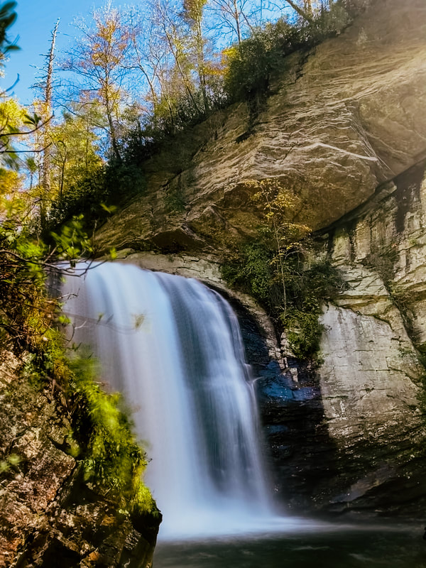 Looking Glass Falls in Pisgah National Forest