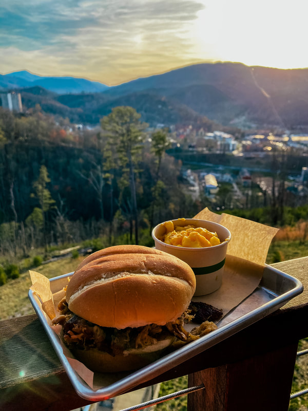 Dinner with a view at Smokehouse in Gatlinburg.
